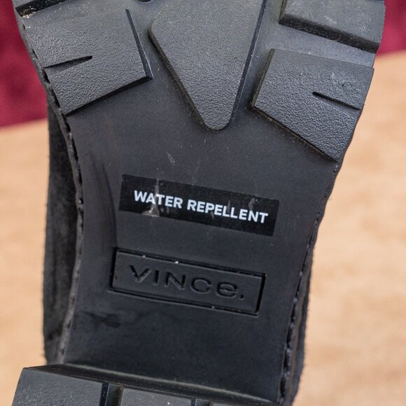 Vince Women Henderson Waterproof Chelsea Black Suede Ankle Boots sz 8US EUR 39 - Picture 6 of 9